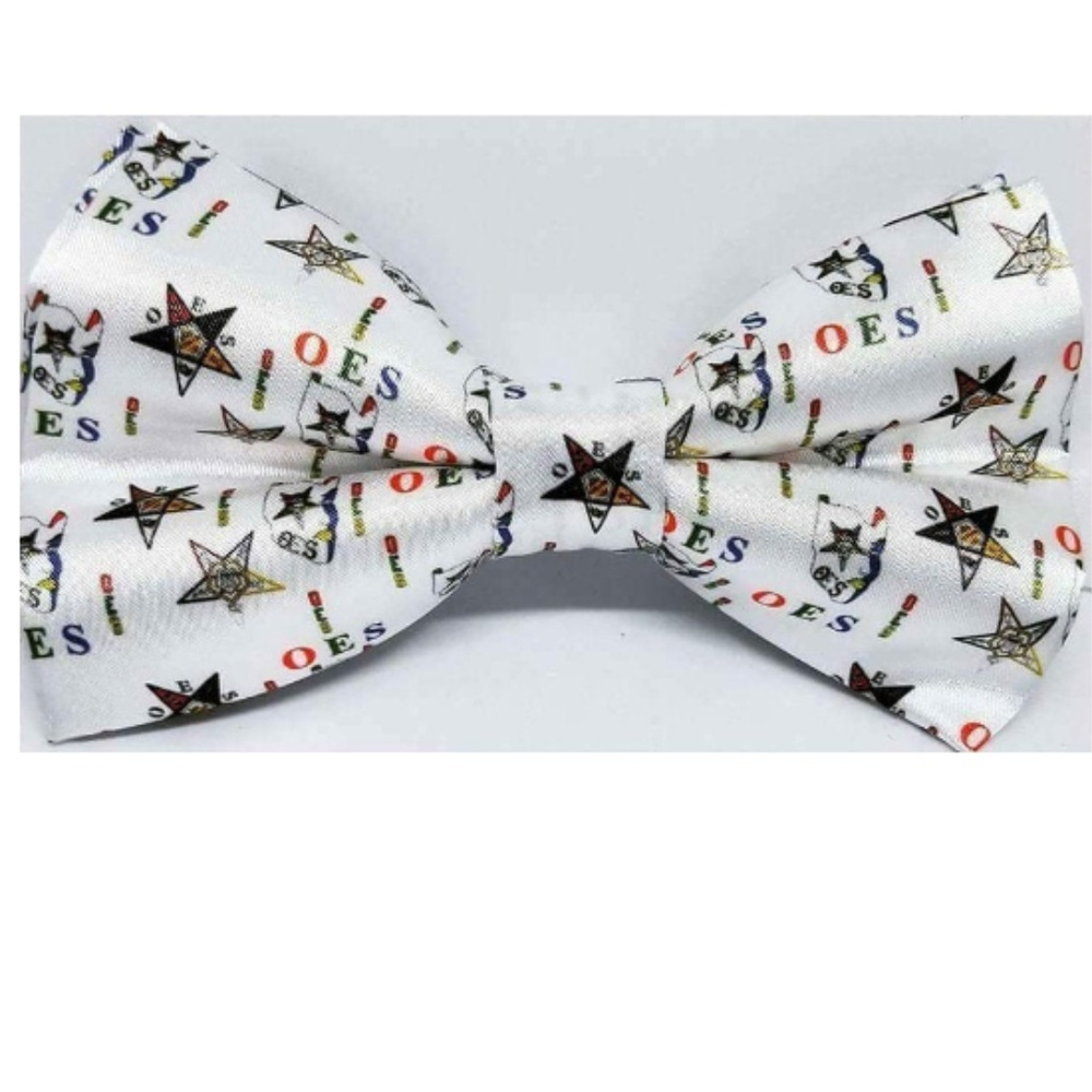 Order of Eastern Star ,New white OES women bowtie